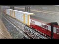 Canadian National Freight train departs Toronto