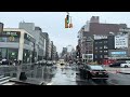 Rainy New York City  - Driving Downtown 4K HDR - Lower & Midtown Manhattan