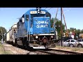 HD: Conrail Blue CSX #4428 with Leslie RS3L - Vineland NJ
