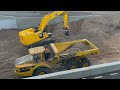 Lesu DT60 Dozer, Lesu 374F Excavator, XD A40G Dumper, Huina K988-100S