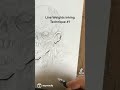 Inking Technique: Line Weight In A Drawing