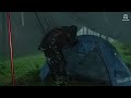RELAXING RAIN SOUNDS IN CAMPING HEAVY RAIN AND THUNDERSTORM - ASMR camping