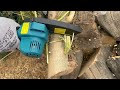 Saker mini electric chain saw | torture test the small saw to it's limits. Handheld battery chainsaw