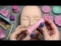 ASMR Wooden Makeup on Mannequin (Whispered) #2