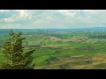 4K Spring Vibe at Steptoe Butte - Relaxing Springtime Sounds with Green Rolling Hills & Wildflowers