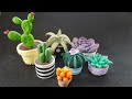 DIY Clay Succulents | Miniature Succulents | Clay Succulents Tutorial | Air Dry Clay Craft Ideas