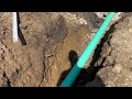 Digging roof drains mini excavator