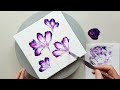 (891) How to Paint Flowers with Rubber Bands | Fluid Acrylic | Easy painting idea | Designer Gemma77