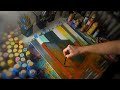 Painting a Rainy Cityscape Series - Timelapse + Ambient music
