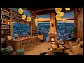 Cozy Night Jazz in 4K Coffee Shop Ambience | Relaxing Smooth Piano Jazz Music for Study, Deep Sleep