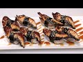How to make delicious eel sushi. (How to handle pre-cooked eel.)(How to make eel sauce.)
