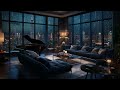 Piano Rainfall Duets | Night Sounds on Window in Urban Cozy Room | Stress Relief & Sleep ASMR