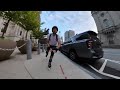 Speeding Through the City - Inline Skating Urban Flow Skate