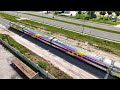 Brightline Construction: Double Track Test Trains in Melbourne/Palm Bay - June 2023