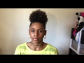 Lazy Hairstyle for Thick, Kinky Curly Natural Hair | How To: Sleek High Puff 2016 | 4a, 4b, 4c