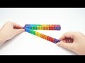 DIY - How To Build Miniature Castle Have Rainbow Staircase & Fountain From Magnetic Balls
