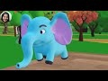 Long Slide Game With Elephant Gorilla Buffalo Hippopotamus Tiger - 3d Animal Game - Funny 3d Animals