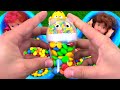 Satisfying Video l Glitter Candy Mixing in Magic BathTubs with Color Mesh Stress Balls & Slime ASMR