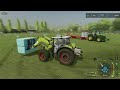 Rescuing Tractor Stuck From Ditch, Baling & Wrapping Grass Bales│Drentsevaart│FS 22│Timelapse#3