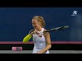 Tennis Player Can't stop laughing at the opposite player mistake