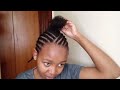 How To Cornrow Natural Hair | Simplest Protective Styling on Type 4 Hair |