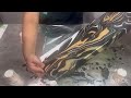 ACRYLIC POURING WITH A MARBLE! Fluid Art Fun! Acrylic Pouring Technique!