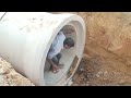 Rcc pipeline laying with hitachi excavator 1200mm dia in hyderabad outcuts 9440969690