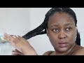 My relaxed Hair WASH DAY ROUTINE After Protective Style + Length Check