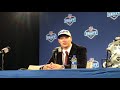 Josh Allen talks to media after being drafted by Buffalo Bills