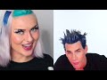 Hairdresser Reacts To People Coloring Their Hair Blue While Coloring My Hair Blue!