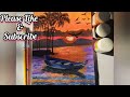 How to Paint Sunset Boat || Easy Sunset Lake Acrylic Painting for Beginners🌄