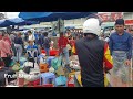 Crowded and Filled with Tons of Fish | Most Crowded Fish Market in Phnom Penh Cambodia