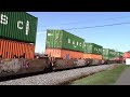 Five Big Green SD70M-2s Lead a Long NBSR Manifest / Stack Train 120 at Tracy, NB