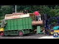 Proses pembuatan plywood lokal part 2 | Penurunan muatan veneer shortcore 4x4 di pabrik plywood