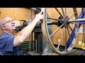 Diresta Bandsaw Restoration 24: Turning the Wood Rim Wheels Round on a Boring Mill