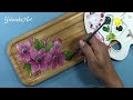 2 Easy Ideas to Paint Wooden Objects with Flowers and Acrylic Paint