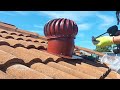 How to install a spinning roof vent or whirly bird on a tiled roof