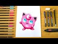 Drawing Jigglypuff (Pokemon) Time-lapse | JMZ Illustrations
