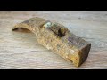 Old rusty 90 year old claw hammer. Restoration.