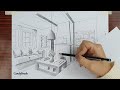 How to Draw A Living Room In Two Point Perspective | Step By Step