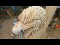How to CARVE Eagle Head - $ 30 mins $ - Screeching Eagle - Every Single Step by step for beginners