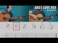 The Beatles 'And I Love Her' - Easy chords and  TAB- guitar lesson