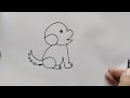 How to draw dog from number 66 | Easy dog drawing 2022 | Number Drawing