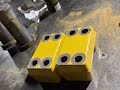 CAT 637G Scraper Push Block Repair