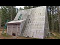 Making A Cement Tent Over An A-frame Cabin
