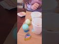 Avery and Emerson dye Easter eggs. 🐣