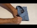How to fold a SHIRT for a Suitcase without it falling apart or wrinkled