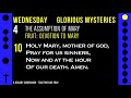 WEDNESDAY - GLORIOUS - Follow Along Rosary 15 Minute - SPOKEN ONLY