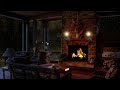 Cozy Cabin Ambience - Rain and Fireplace Sounds at Night - for Sleeping, Reading, Relaxation