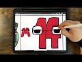 Drawing Russian Alphabet Lore but NUMBER LORE (1-33) / How to draw Number Lore